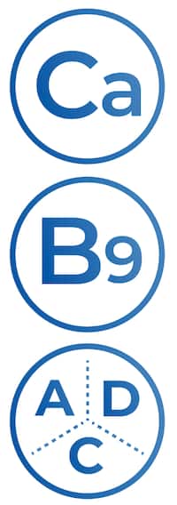 Icon Kalzium, B9, Vitamin A, D, C